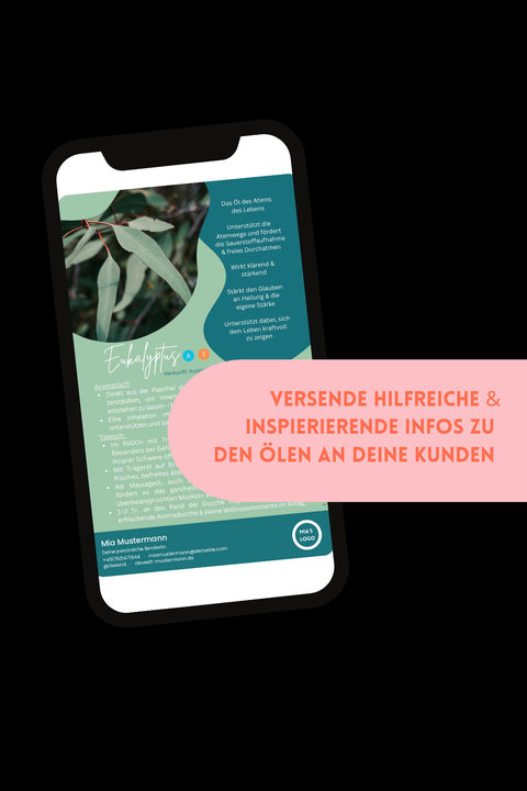 Bild: Versende hilfreiche Infos zu den Ölen