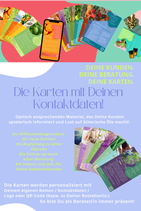 Flyer: Die Karten mit Deinen Kontaktdaten