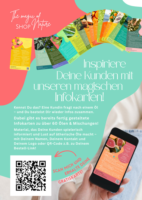 Muster: Flyer zum Infomaterial mit QR-Code
