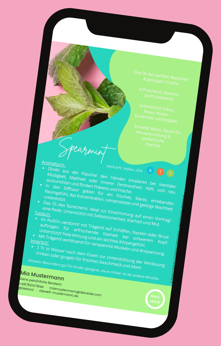 Infokarte auf dem Smartphone